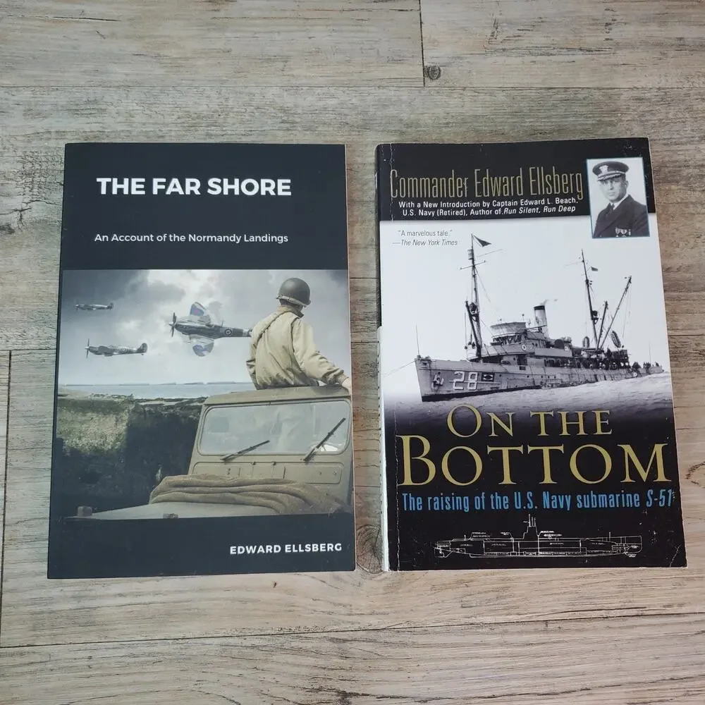 Edward Ellsberg (Lot Of 4) Paperback Books WWII Normandy, Pigboats Submarine US